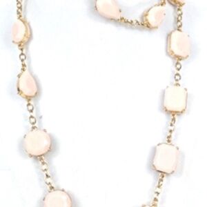 Kate Spade Swirl Around Long Scatter Necklace Blush Pink